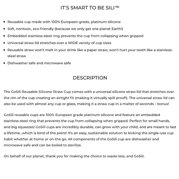 GoSili / SiliKids Cup (New In Package) 3 PIECE SET - Picture 5 of 6